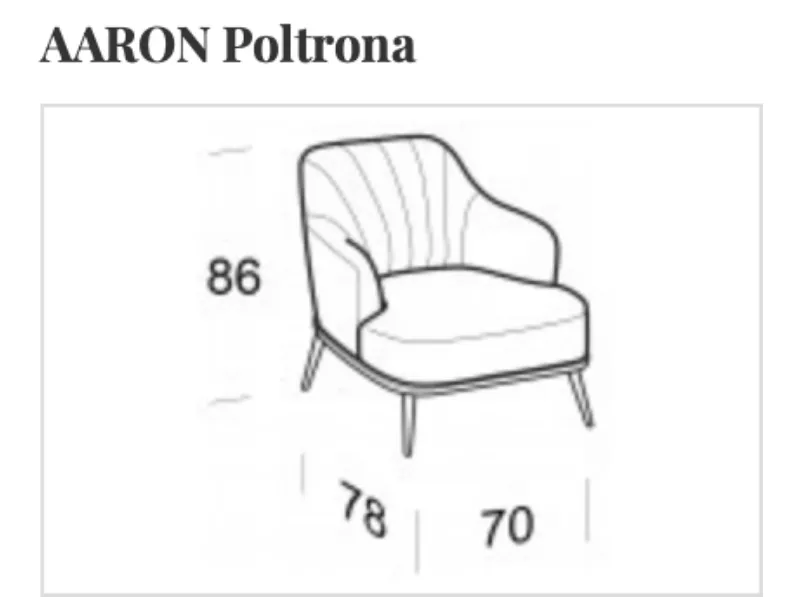 Poltrona in Tessuto Aaron Collezione esclusiva a prezzo scontato