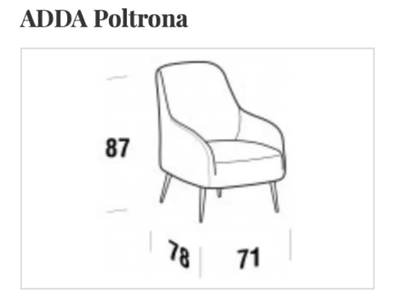 Poltrona in stile moderna Adda Collezione esclusiva in Offerta Outlet