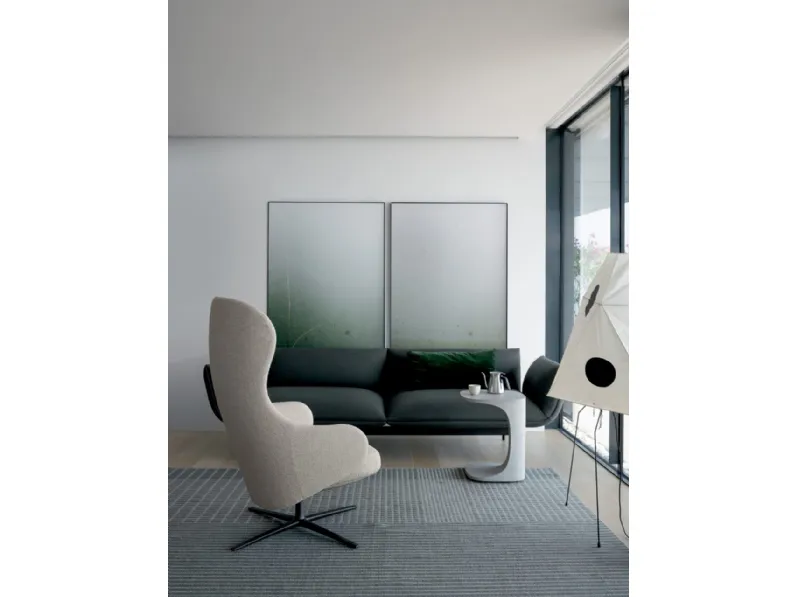 Poltrona Dua relax con meccanismo di ritorno Kristalia in Ecopelle SCONTATA