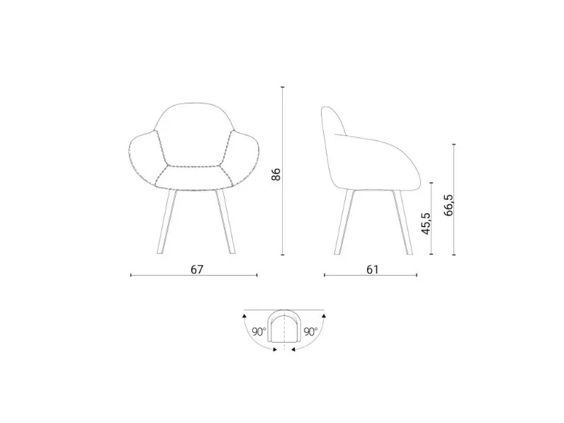 Poltroncina Gavia Con seduta fissa a marchio Ozzio in Offerta Outlet 