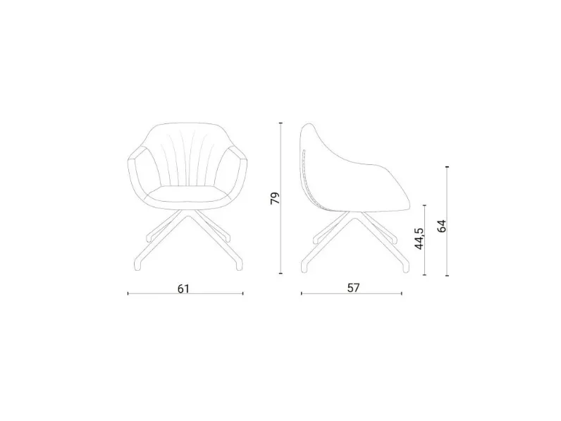 Poltroncina Halia Con seduta fissa a marchio Ozzio in offerta 