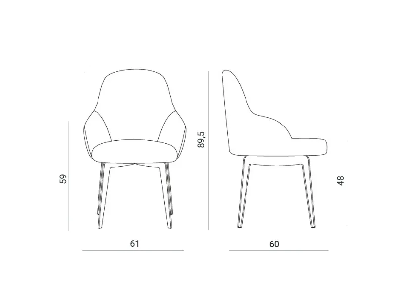 Poltroncina Lara Con seduta fissa a marchio Easyline scontata 