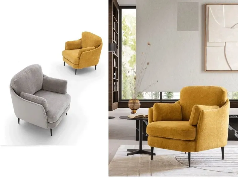 Poltrona in Tessuto Galen Le comfort in Offerta Outlet