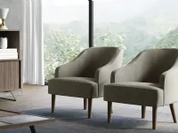 Poltroncina Miranda Con seduta fissa Doimo salotti con forte sconto