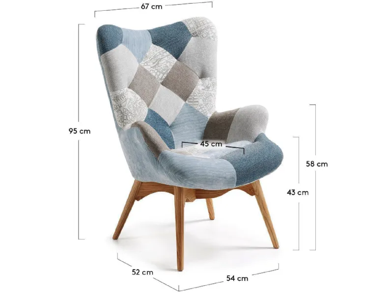 Poltroncina in stile design modello Mobilike ml 377 Artigianale a prezzo ribassato