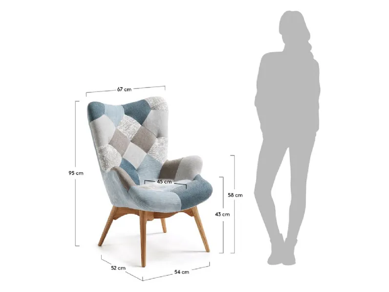 Poltroncina in stile design modello Mobilike ml 377 Artigianale a prezzo ribassato