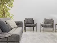 Poltrona con seduta fissa Iko Flou a prezzo Outlet 