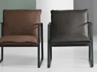 Poltroncina modello Sedia design  mod italia 3 colori  Md work in Ecopelle a prezzo Outlet