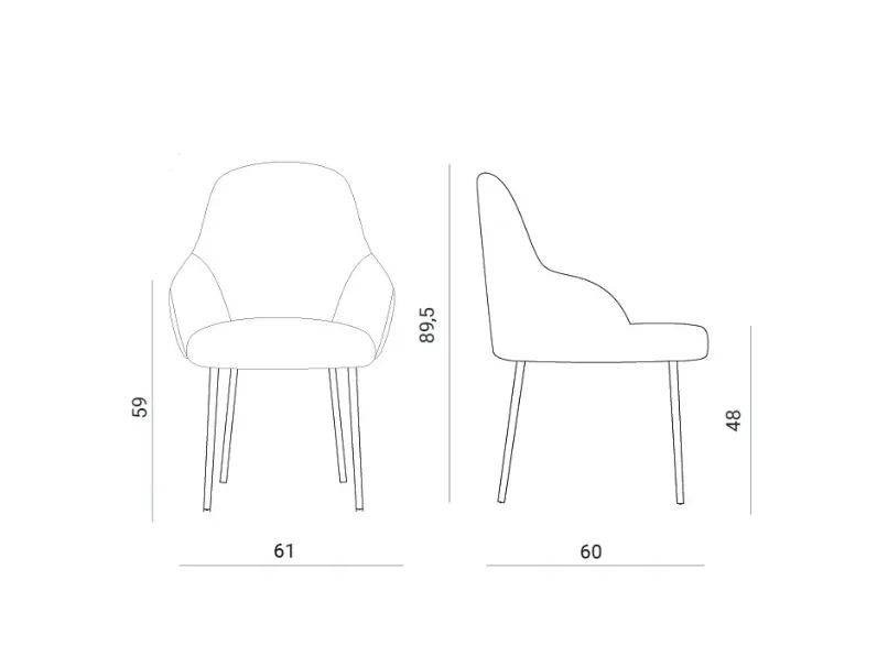 Poltroncina Nika Con seduta fissa a marchio Easyline in offerta 