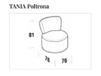 Poltroncina Tania Mottes selection in Tessuto, Outlet prezzo. Mass. 75 cm.