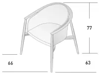 Poltrona con seduta fissa Tekton Flou in Offerta Outlet 