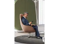 Poltroncina Truka lounge girevole oscillante Con poggiatesta Las mobili a prezzi outlet