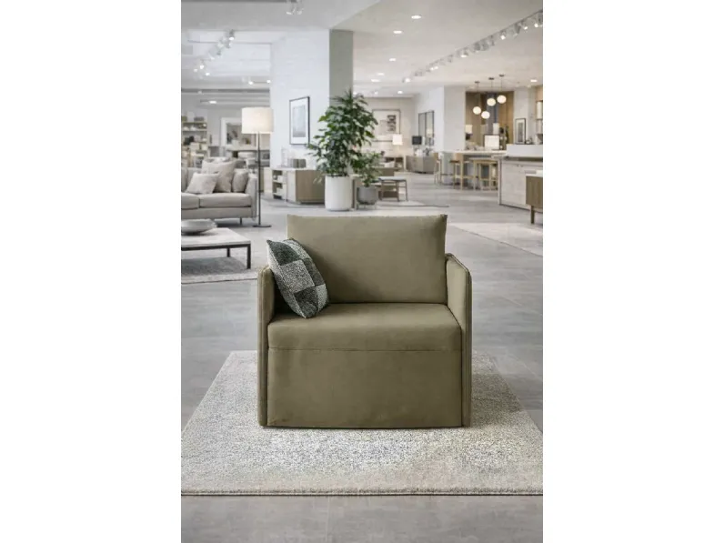 Poltrona letto con seduta fissa Poltrona letto rete singola compact Artigianale a prezzo Outlet 