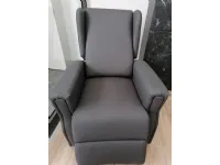 Poltrona relax in Ecopelle Arabella Stones scontata