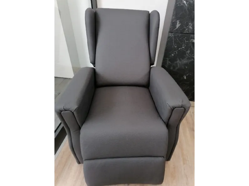 Poltrona relax in Ecopelle Arabella Stones scontata