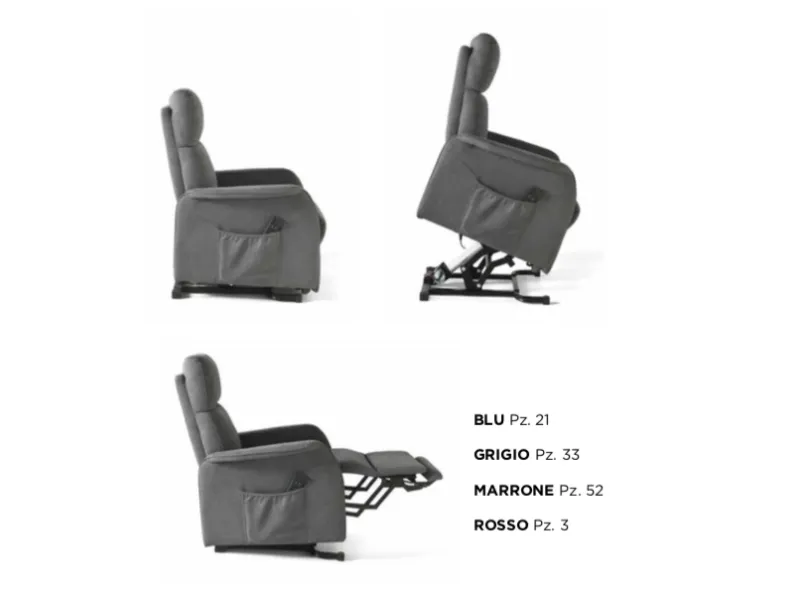 Poltrona Max cic con movimento relax a marchio Md work con uno sconto esclusivo