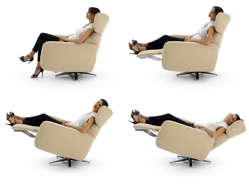 Poltrona relax in Tessuto Iris outlet Diotti.com in offerta