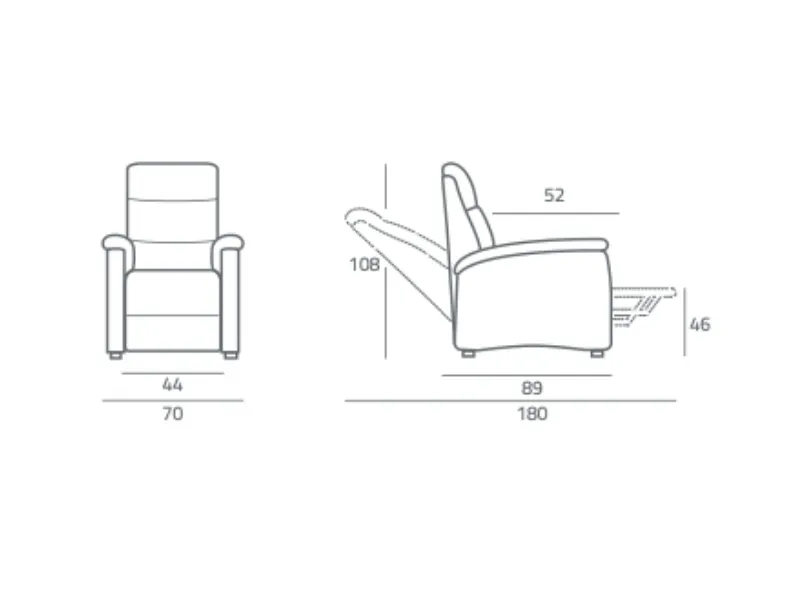 Poltrona relax Con movimento relax Metrò Mottes selection a prezzo Outlet