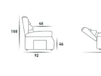 Poltrona relax Con movimento relax Onda Spazio relax in Offerta Outlet