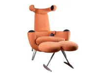 Poltrona relax in Microfibra Song Artigianale in Offerta Outlet