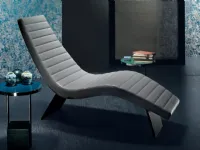 Poltrona relax in Pelle Chaise longues in pelle luxury Md work in Offerta Outlet