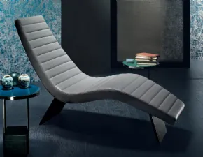 Poltrona relax in Pelle Chaise longues in pelle luxury Md work in Offerta Outlet