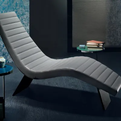 Poltrona relax in Pelle Chaise longues in pelle luxury Md work in Offerta Outlet