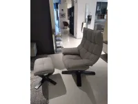 Poltrona relax Con poggiapiedi Re-vive quilted queen  Natuzzi a prezzo Outlet