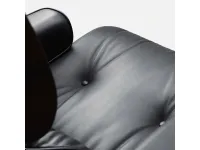 Poltrona relax in Pelle James lounge chair con ottoman A&c in Offerta Outlet