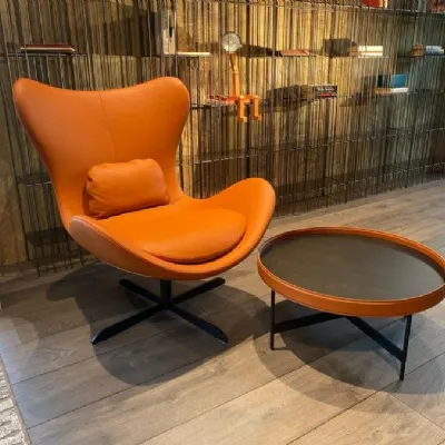 Poltrona con movimento relax Lazy e tavolino arena Calligaris a prezzo scontato 