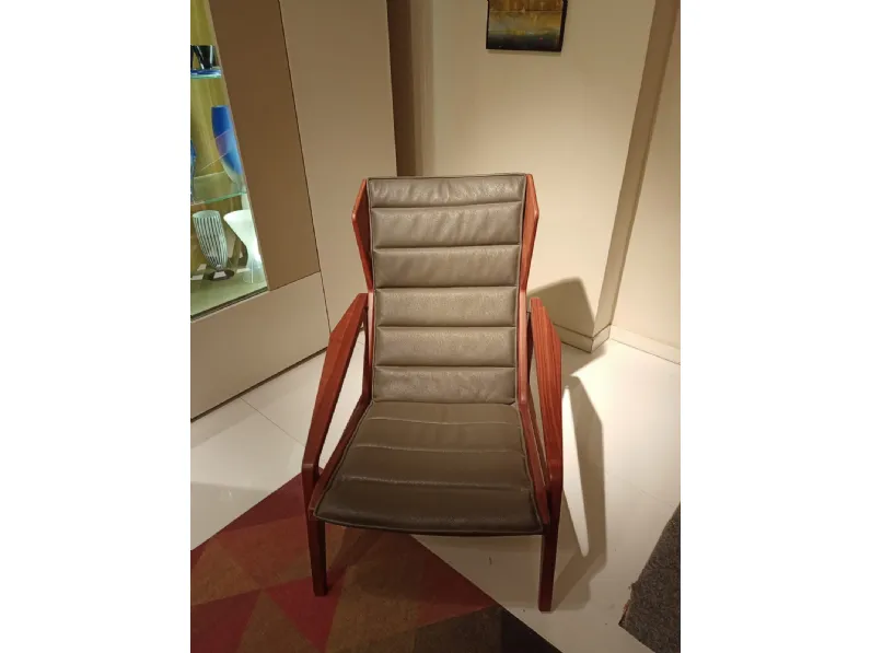 Poltrona con seduta fissa D.156.3 gio ponti Molteni & c in Offerta Outlet