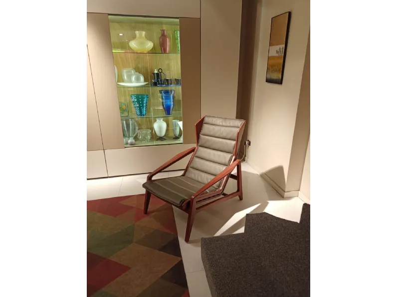 Poltrona con seduta fissa D.156.3 gio ponti Molteni & c in Offerta Outlet