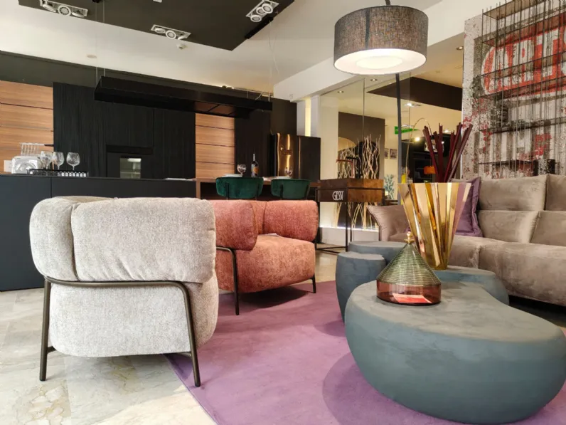 Poltrona con seduta fissa Quadrotta cs3409 1300mto Calligaris in Offerta Outlet 