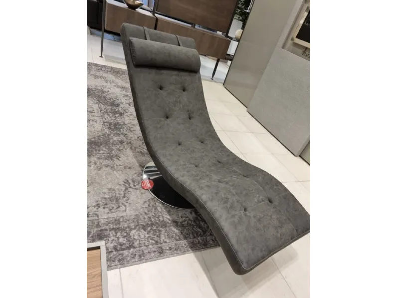 Poltrona in Ecopelle Chaise longue Stones in Offerta Outlet