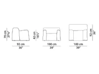 Poltrona Taipei  Baxter in Tessuto SCONTATA