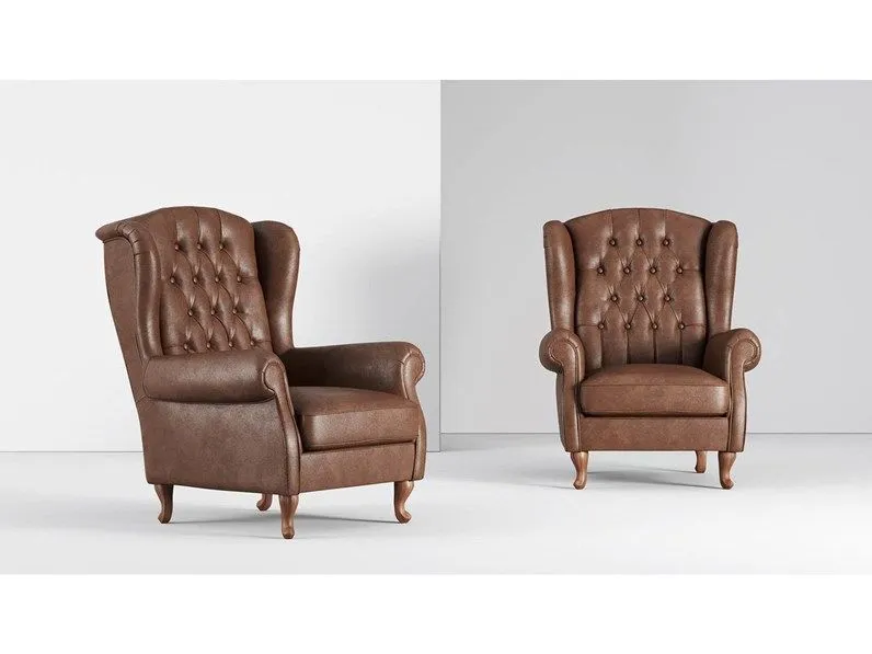Poltrona in Pelle Bergere' * Doimo salotti a prezzo Outlet