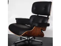 Poltrona Poltrona girvole modello eames  Artigianale in Pelle SCONTATA