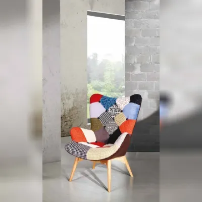 Poltrona in Tessuto Poltrona patchwork  Munari in Offerta Outlet