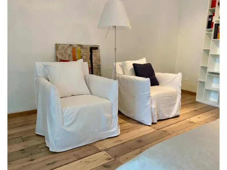 Poltrona Coppia poltroncine ghost Gervasoni in Tessuto SCONTATA