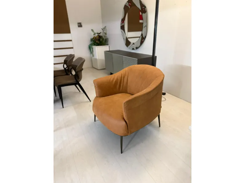 Poltrona Petra Franco ferri in Pelle SCONTATA
