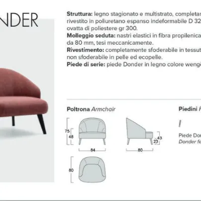 Poltrona in stile moderno Donder Samoa in Offerta Outlet