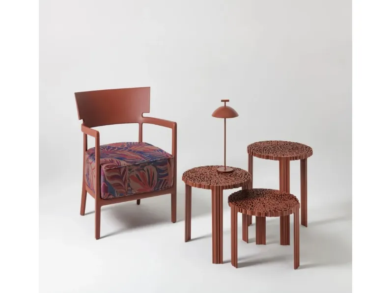 Poltrona  cara mat outdoor liberty chile palm Kartell in Tessuto SCONTATA