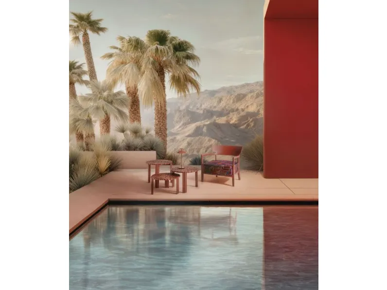 Poltrona  cara mat outdoor liberty chile palm Kartell in Tessuto SCONTATA
