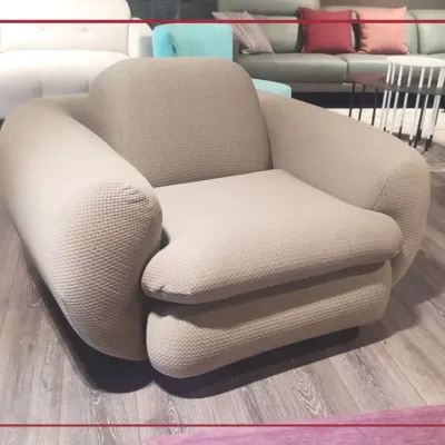 Poltrona in ##Rivestimento## Poltrona dienne curvi   Dienne salotti a prezzo scontato