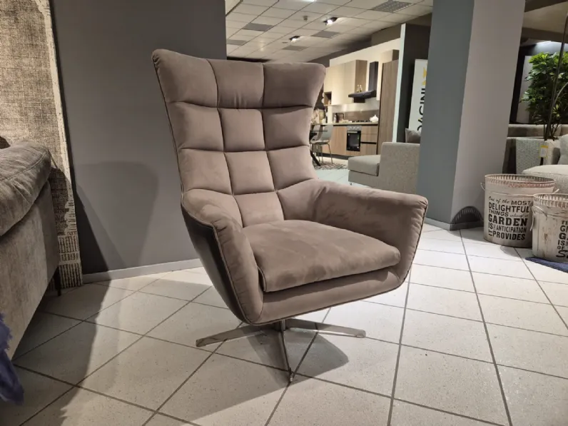 Poltrona Swivel Calia in Tessuto SCONTATA