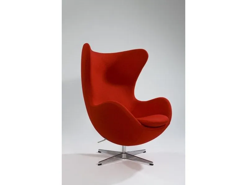Poltrona Jacobsen egg Artigianale in Pelle SCONTATA