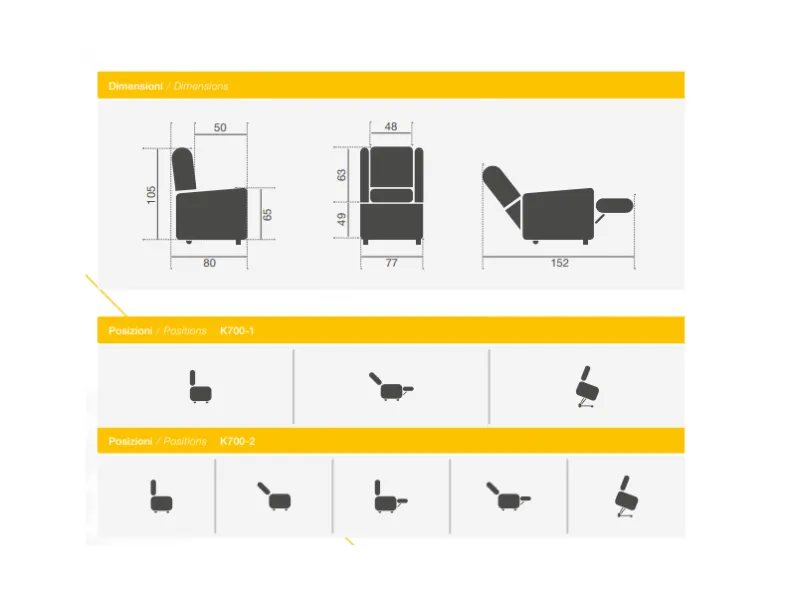 Poltrona K700-2 Ksp italia in Tessuto SCONTATA