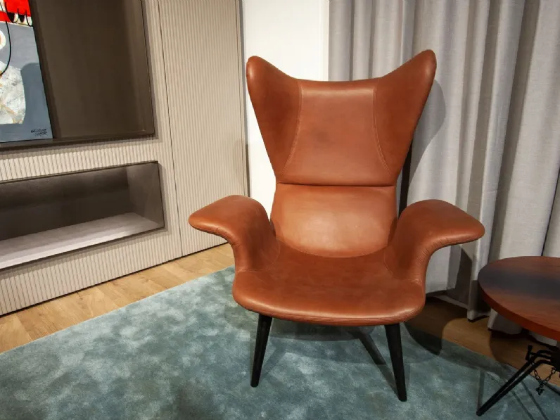Poltrona Longwave Moroso in Pelle SCONTATA