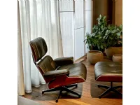 Poltrona in Pelle Lounge chair e ottoman Artigianale in Offerta Outlet