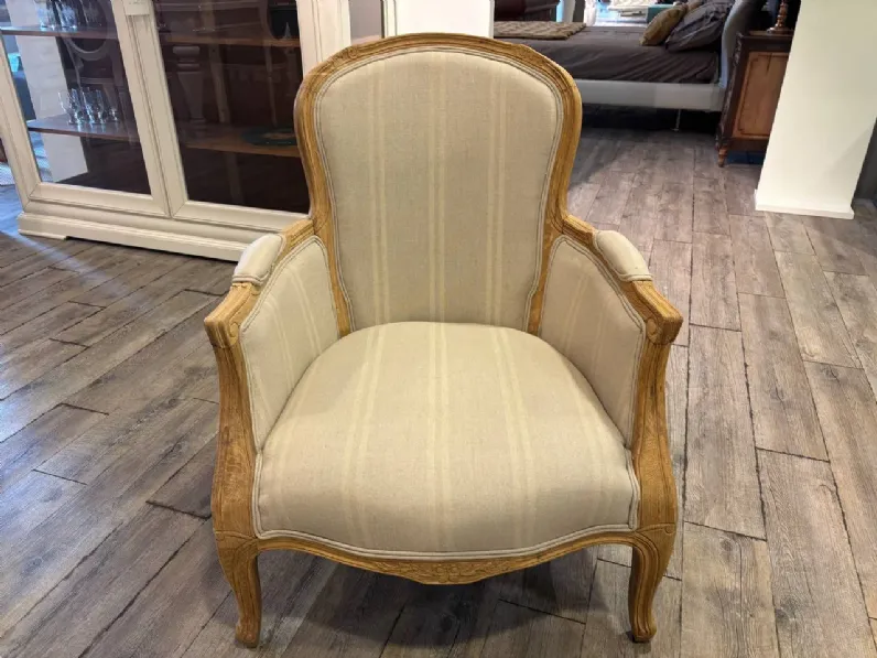 Poltrona in stile classica Luigi xv Dialma brown in Offerta Outlet